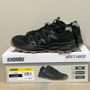 NWT! Mens Khombu Drew Hiker Shoe Black Sizes 8, 10, 10 1/2 & 12